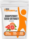 BulkSupplements.com Grapefruit Seed Extract de pulbere - Grapefruit Seed Supplements, Antioxidant Source - Herbal Supplement, Gluten Free, 250mg per Serving, 100g (3.5 oz) (Pachet de 1)