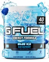 G Fuel Blue Ice Energy Drink Powder, Pre Workout Caffeine Mix pentru Gaming, Zahăr Free Focus Amino, Vitamină + Antioxidanți, 9,9oz (Blue Raspberry, 40 Servings)