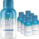 Calm & Easy - Relief natural Stress Shot, KSM-66 Ashwagandha, Suntheanine L Theanine, Calmant Adaptogen Drink, Relaxare, Focus, și Mood 2 oz lichid flacon (6 ambalaj)