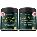 Bundle 7in1 Berberine HCl & 6in1 Suplimentul Dandelion - Suport Imun, Digestion și Heart Health