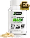 Capsule cu pulbere de rădăcină Maca peruviană pentru bărbaţi şi femei cu Maca negru organic, Maca roşu, capsule cu extract de rădăcini Maca galbene, gelatinizate 2000 mg pe zi, Lepidium Meyenii, ginseng peruvian, pastile Vegan