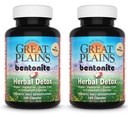 Yerba Prima Great Plains Bentonite Clay Caps Plus Herbal Detoxifiere (Pachet de 2) - Alimente de grad - Ficat & Colon Curăța capsule supliment