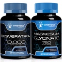 Capsule de wellness LABSRX Resveratrol 10000 - Capsule de glicinat de magneziu
