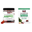 Force Factor ProbioSlim Apple Cidru Oţet Gumies cu organice, LactoSpore & Greens mai inteligente Superfood Chews, Verzi şi Superfoods cu Probiotice, Antioxidant