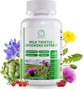 Milk Thistle Supliment, Liver Cleanse Detox & Reparatii Formula, 16-in-1 Herbal Liver Support Pilula cu Artichoke, L-Ergothioneina, Turnjube Dandelion Extract pentru ficat & Antioxidant 120 Capsule