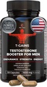 Anabolic Booster & Muscle Builder, T-GAINES Testosteron Supliment pentru bărbați, TRT Test Booster & Estrogen Blocker, HGH Suplimente pentru bărbați - Tongkat Ali Fadogia Agrestis pentru creștere musculară, 120 Capace