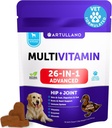 20 din 1 caine Multivitamine cu Glucosamine - Vitamine si Suplimente pentru câini masticabile - Senior & Puppy Multivitamine Chews pentru animale de companie Hip & Suport comun, Imunitate, Mobilitate, Piele, Digestie - 70 Tratamente moi