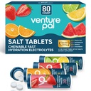 Venture Pal Electrolyte Tablete masticabile, 80 Conte rapid-Dizolvarea tabletelor de sare fără zahăr - Variety Pack for Rapid Hydration, Outdoor Running, Drumeţii, Sports 