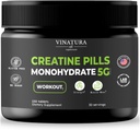VINATURA Creatina Monohidrat pastile 5g - creatina tablete, creatina pastile pentru barbati, Femei, creatina en capsulas * USA Made & Testat * Cu aromă, creatină monohidrat Pulbere alta, 150 comprimate 30 Serviri