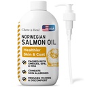 Ulei de somon pentru câini și pisici, 32 oz - Omega-Rich Supliment pentru piele sănătoasă și haină, sprijin comun și imun - All-natural de pește ulei lichid - Premium Pet Care, Made in USA