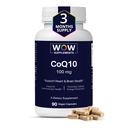 WOW Suplimente CoQ10 100 mg cu Hawthorn Berry - mare absorbţie CoQ10 100mg pentru producţia de energie, inima şi sănătatea celulară - non-GMO, gluten-gratuit Coenzime Q10 100mg Supliment - 90 capsule