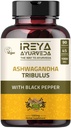 Capsule Ashwagandha Organic 1000mg (90 capsule) Made with Tribulus Terrestris, Shatavari and Black Pepper Organic Ingredients 