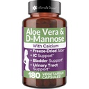 Capsulele de Rose Intimate Aloe Vera - Suplimente IC - 200x Concentrat Pure Aloe Vera + D- Manoză + Calciu - Ușor de înghiţit Aloe Pastilele