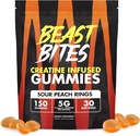 BEAST BITES - Creatine Infuzed Gummies - 5g Creatin Creature Monohidrat per Serving - NSF Certified for Sport - 30 Servings