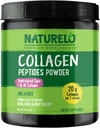 NATURO Colagen Peptide Powder, Hidrolyzed Colagen Tip I & III, Skin Hair & Joint Health - Neflavorat, 16 Onces 