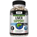 Kaya Naturals Ficat Cleanse Detoxifiere & Reparații - Milk Thistle Supliment - Detoxifiere hepatică pentru femei și bărbați - Extract de Anghinare și capsule de rădăcină Dandelion - 60 Conte