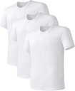 DAVID ARCHY Men Undershirt Bambus Raion Umezeală-Wicking Crewneck T-Shirts Tees pentru bărbați, 3 sau 5 Pack