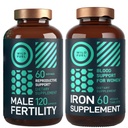 Suplimentul de fertilitate masculină pentru motor Wild şi pastilele de fier cu acid folic Fertilitate şi Bundle prenatal