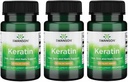 Swanson Keratina (de la Tibetan Wool) - Supliment natural promovarea articulatii sanatoase, par, piele & unghii - Ajuta tesuturi nutritive sanatoase conector - (60 capsule, 50 mg fiecare) (3 ambalaj)