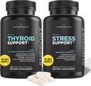 Livingood zi cu zi suport tiroidian Bundle - Complete supliment tiroidian Plus suport adrenal și cortizol