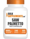 BulkSupplements.com Saw Palmetto Extract capsule - Serenoa Repens, Saw Palmetto Supliment - Gluten gratuit, 2 capsule per Serving, Conte (Pachet de 1)