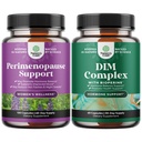 Bundle of Complete Perimenopause Supliment pentru femei cu Maca Root Vitex Berry & Black Cohosh și Pure DIM Supliment cu Bioperine - Diindolilmetan Testosteron Complex cu Broccoli Florets