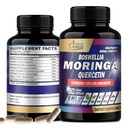 Organic Cadane Moringa Leaf cu Turmeric, Boswellia, Querbetin, Ceylon Scorțișoară, Sfântul Basil, Ginger, și Black Pepper - 8in1 Suplimente - 90 Capsule Veggie pentru 3-Month Supply
