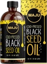 Ulei de semințe negru MAJU 16oz: 3X Thymochinonă, presat la rece, 100% turcesc negru Cumin Nigella Sativa ulei de semințe (mai bine decât organice), non-GMO, 100% lichid ulei de semințe negre, sticla de sticlă