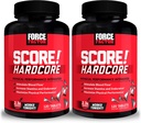 Force Factor SCORE!, 2-Pack, Hardcore Oxid de azot supliment pentru bărbați cu L-Citrulline, Yohimbe, Black Maca & B vitamine pentru a crește rezistența, Maximiza performanța fizică, 240 comprimate