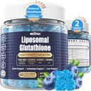 Glutationa glutationa lipozomal Gummies Chews, 1100 mg Formula concentrată - 98% Biodisponibilă, g/vitamina C, ALA, NAC & Milk Thistle pentru antioxidant - Suplimentul de dezintoxicare pentru ficat, Vegan, 120 ct