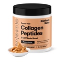 Keto Colagen Peptide Perfecte Pulbere de proteine cu ulei MCT, Colagen hidrolizat, Tip I & III Supliment, Gluten Grass Free Fed, Carb scăzut, Keto Coffee Creamer, Colagen pentru femei și bărbați, Unt de arahide