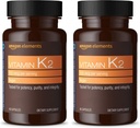 Elemente Vitamina K2 100 mcg, Vegan, 65 capsule, 2 luni de aprovizionare (Pachet mai Vary) (Pachet de 2)