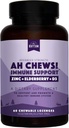 Rhythm natural Ah Chews! Booster imunitar Lozenges pentru copii și adulți, fără adaos de zahăr, cu elderberry, zinc & vitamina D3, 60 capsule