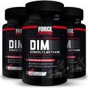 Force FACTOR DIM, 3-pack, pastile pentru a reduce estrogen la bărbați, Diindolilmetan Supliment cu ingrediente naturale cheie și absorbție superioară, Diindolilmetan 300mg, Lucreaza rapid, 90 capsule