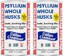 Yerba Prima Psyllium Whole Husks, Colon Cleanser 12 oz (Pachet de 2) - Toate naturale Dietary Fiber, Pure Premium Psyllium, Lab-Testat non-GMO, Gluten-Free Fiber, Made in the USA