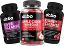 ACV Gummies & Ficat Rinichi Curățare - 1000MG Apple Cider Otegar Gummies & Ficat Curățați Capsulele de dezintoxicare renală pentru digestia, sanatate guta, Curatare, Detox, Flushing & Metabolism