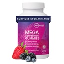 Microbiome Labs Spore pe bază de gume probiotice pentru femei, bărbaţi şi copii - MegaSporeBiotic Gummies - 4 Bacillus Probiotice pentru Digestive Health & Microbiome Support - Berry Flavor (60 Gummies)
