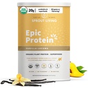 Sprout Living Epic Proteine, Pe bază de plante Proteine & Superalimente Pulbere, Vanilla Lucuma Powder 