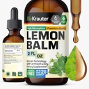 BIO KRAUTER Lemon Balm Leaf Extract - Vegan Melissa Lemon Balm Tincture pentru suport de calmare - Sugar & Alcool-Free - 2 Fl. Oz.