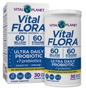 Planeta Vital - Vital Flora Ultra Daily Probiotic 60 Miliarde CFU, 60 Tulpini Diverse, 7 Prebiotice organice, Suport Immun, Digestive Sanatate Perioada de valabilitate Probiotice stabile pentru femei si barbati 30 Capsule