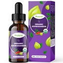 Phitoral Organic Ashwagandha Picături lichide pentru adulți - Potent lichid Ashwagandha extract rădăcină pentru energie și suport de mood - Tincture Vegan non-GMO Gluten și alcool fără (120 serviri)
