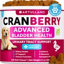 Dog UTI Tratamentul - Suplimentul Cranberry & Controlul vezicii urinare pentru câini - Infecție tractului urinar Pilula incontinenta, pietre vezica urinara - Tratamente medicale UTI - 120 Chews moale pentru suport renal cu ulei de pește
