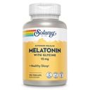 SOLARAY Melatonina 10mg cu Glicină - Extended Release, Healthy Sleep Aid and Calming Relaxation Support - Lab Verified, Vegan, Gluten Free, 60-Day Guarantee - 100 Servings, 100 VegCaps