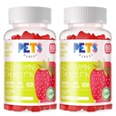 Animale de companie Purest Glucosamină Chondroitin Gummies cu MSM & Elderberry Extra Putere - Suport comun, Supplement de sprijin imun antioxidant pentru adulți, Bărbați și femei.(2 Pack) Căpșuni