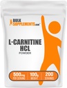 BulkSupplements.com L-Carnitina HCl pulbere - Carnitina Supliment, Carnitina pulbere, L-Carnitina 500mg - Neflavorat & Gluten gratuit, 500mg per Servire, 100g (3.5 oz) (Pachet de 1)