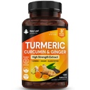 Tablete cu piper negru și ghimbir - Curcumin - 180 Turmeric și Black Pepper Tablets (3 lună) Suplimente cu putere mare activ Turmeric Nu capsule, de frunze noi