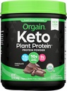 Orgain Organic Keto Vegan Proteina pulbere, Ciocolată - 10g Proteina pe bază de plante, 0g Zahăr*, Avocado & Ulei de cocos, Gluten gratuit, Nu lactate, Lactoză sau Ingrediente de soia, Pentru Smoothies & Shakes, 0.97lb