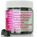 Soursop Graviola Curcumin Licopen Broccoli Sprouts Sulforaphane Extract Gumies cu Curcumin Turmeric Ginger Black Pepper, Sour Sop Guyabano Leaf Supplement, Chew Chew Chewable Pastile Capsule Suplimente