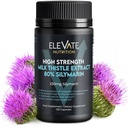 ELEVATE NUTRITION Milk Thistle - 288 mg, extract de silymarin 80% - 120 capsule Vegan - Supliment alimentar de sănătate - Ajuta la mentinerea functiei hepatice si a confortului digestiv