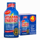 Vitamina Energie B12 11,000% Extra Putere Energie Shot Açaí rodie 4 Pack, 260mg Natural Cafeina, B12 & B6, Nootrop Focus, Vitality, Zero Zahăr, Gluten-Free, Vegan, Kosher, 1.93 fl oz